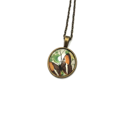 1975 Butterfly  - Grenada States Stamp - Postage stamp jewelry - Postage Stamp Necklace