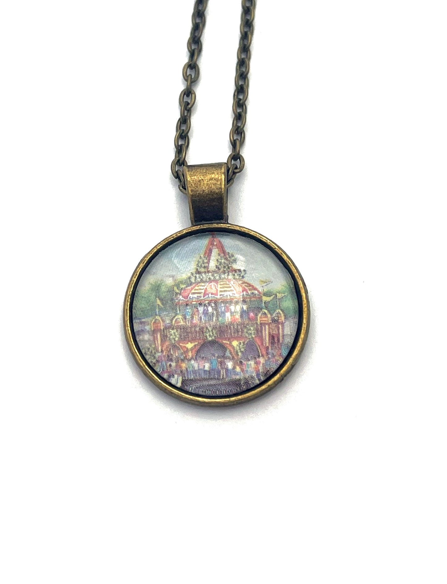 1989 Pagoda Sa Wawa - Philippines Stamp - Postage stamp jewelry - Postage Stamp Necklace