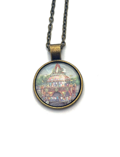 1989 Pagoda Sa Wawa - Philippines Stamp - Postage stamp jewelry - Postage Stamp Necklace