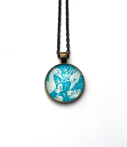 2005 Ugly Duckling - Hong Kong Stamp - Postage stamp jewelry - Postage Stamp Necklace
