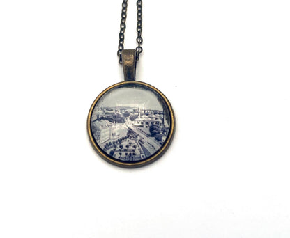 1959 Edirne Turkey Stamp - United States Stamp - Postage stamp jewelry - Postage Stamp Necklace
