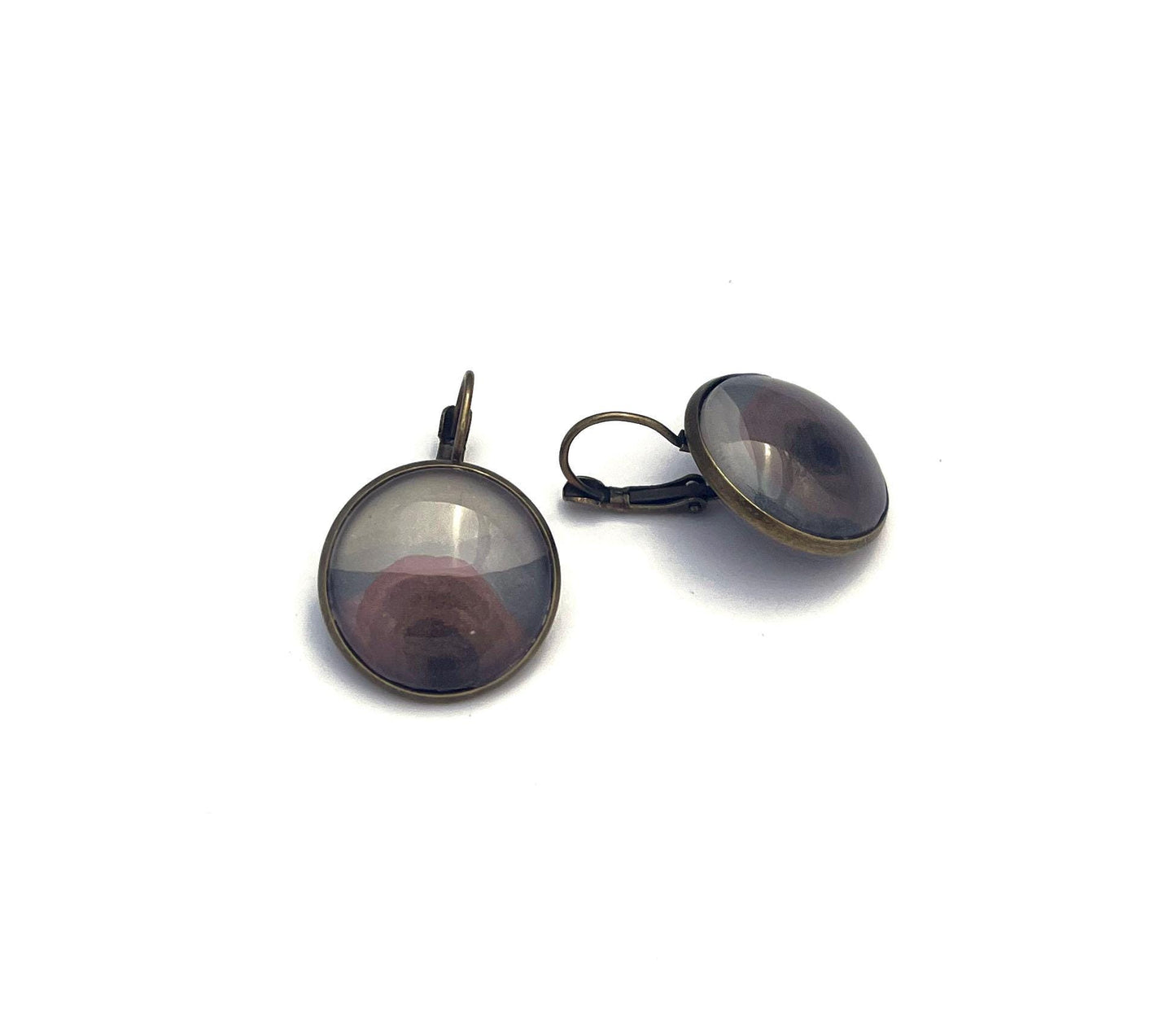2013 Arthur Dove - USA Stamp - Postage stamp jewelry - Vintage Postage Stamp Earrings - French clip earrings in antique bronze finish