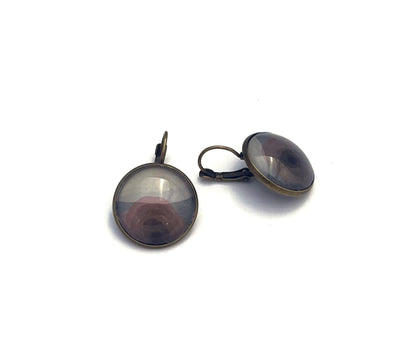 2013 Arthur Dove - USA Stamp - Postage stamp jewelry - Vintage Postage Stamp Earrings - French clip earrings in antique bronze finish