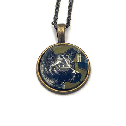 1964 Laika - USSR Stamp - United States Stamp - Postage stamp jewelry - Postage Stamp Necklace