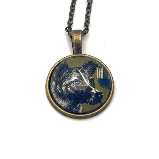 1964 Laika - USSR Stamp - United States Stamp - Postage stamp jewelry - Postage Stamp Necklace