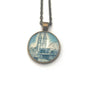 1966 Niort - France Stamp - United States Stamp - Postage stamp jewelry - Postage Stamp Necklace