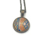1968 Algerian Stamp - Postage Stamp Jewelry - Vintage Postage Stamp Necklace - Antique Bronze Finish