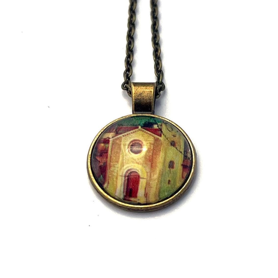 1978 Gubbio - Italy Stamp - United States Stamp - Postage stamp jewelry - Postage Stamp Necklace