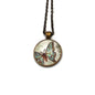 1980 Spanish Moon Moth - France Stamp  - United States Stamp - Postage stamp jewelry - Postage Stamp Necklace