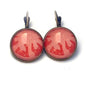1979 Tomato - Mexico Stamp - Postage stamp jewelry - Vintage Postage Stamp Earrings - French clip earrings in antique bronze finish