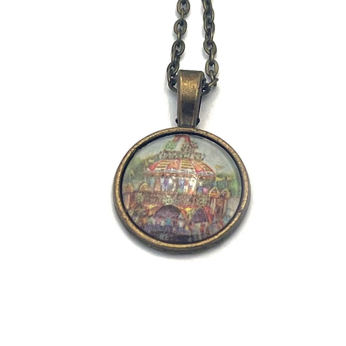 1989 Pagoda Sa Wawa - Philippines Stamp - Postage stamp jewelry - Postage Stamp Necklace