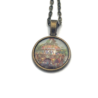 1989 Pagoda Sa Wawa - Philippines Stamp - Postage stamp jewelry - Postage Stamp Necklace