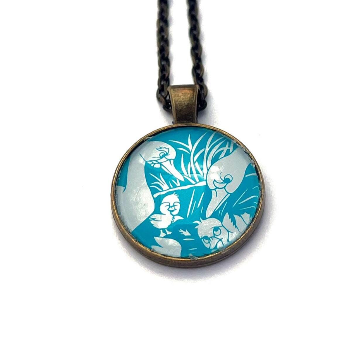 2005 Ugly Duckling - Hong Kong Stamp - Postage stamp jewelry - Postage Stamp Necklace