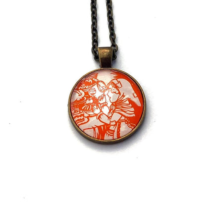 2005 The Little Match Girl - Hong Kong Stamp - Postage stamp jewelry - Postage Stamp Necklace