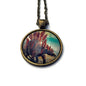 1991 Stegosaurus - Tanzania Postage Stamp Jewelry - Vintage Postage Stamp Necklace - Antique Bronze