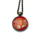 1996 Cat - Japan Stamp - Postage stamp jewelry - Postage Stamp Necklace