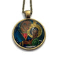 2005 Black Madonna and Child- United Kingdom Stamp - Postage Stamp Jewelry - Vintage Postage Stamp Necklace - Antique Bronze