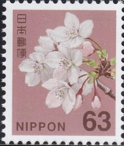 2019 Cherry Blossom - Japan Stamp - Postage stamp jewelry - Vintage Postage Stamp Earrings - French clip earrings in antique bronze finish