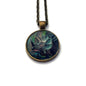 1991 Triceratops - Tanzania Postage Stamp Jewelry - Vintage Postage Stamp Necklace - Antique Bronze