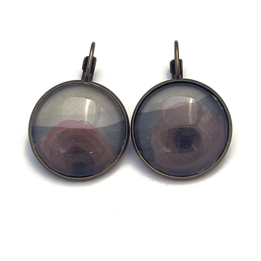2013 Arthur Dove - USA Stamp - Postage stamp jewelry - Vintage Postage Stamp Earrings - French clip earrings in antique bronze finish