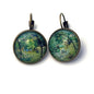 2021 Vincent van Gogh - Japan Stamp - Postage stamp jewelry - Vintage Postage Stamp Earrings - French clip earrings in antique bronze finish
