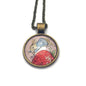 2021 Peter Rabbit & Strawberry - Japan Stamp - Postage Stamp Jewelry - Vintage Postage Stamp Necklace - Antique Bronze