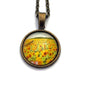 2022 Sunflowers - Japan Stamp - Postage Stamp Jewelry - Vintage Postage Stamp Necklace - Antique Bronze Finish