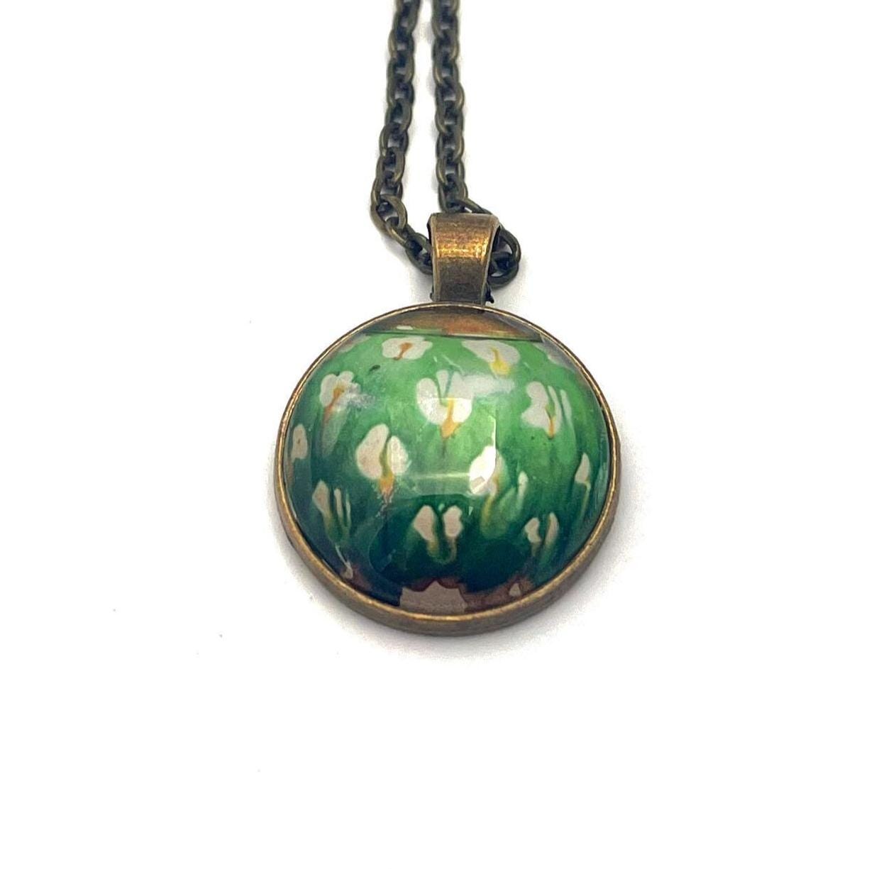2021 Plum Blossom - Japan Stamp - Postage stamp jewelry - Postage Stamp Necklace