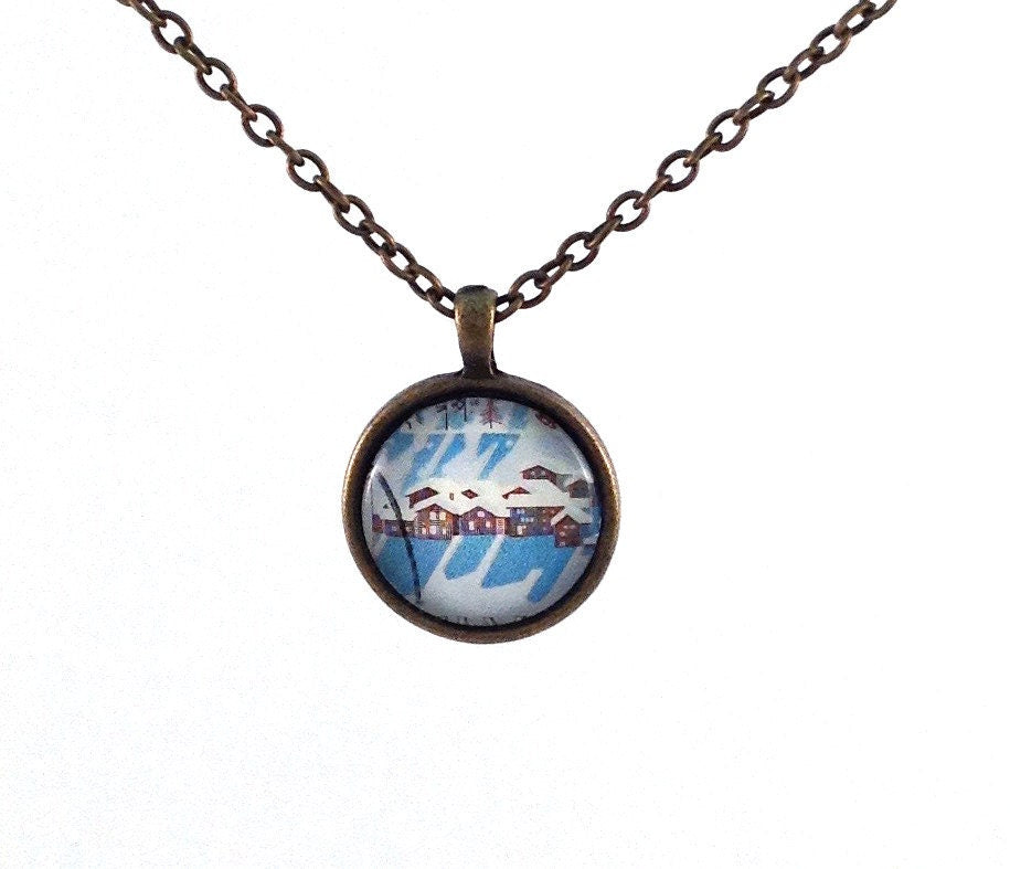 1982 Pisces and Nax Stamp - Switzerland - Postage Stamp Necklace