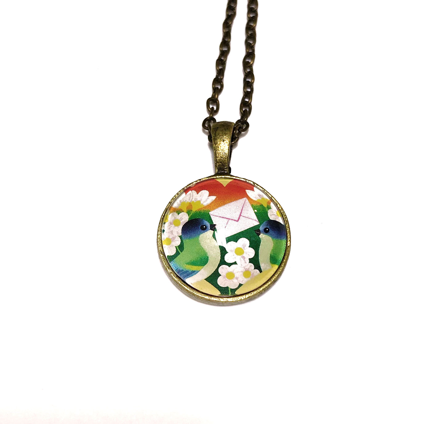1993 Estonia - Love Bird Stamp - Postage Stamp Necklace