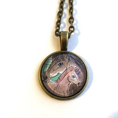 1993 Switzerland Horse Stamp - Postage Stamp Necklace