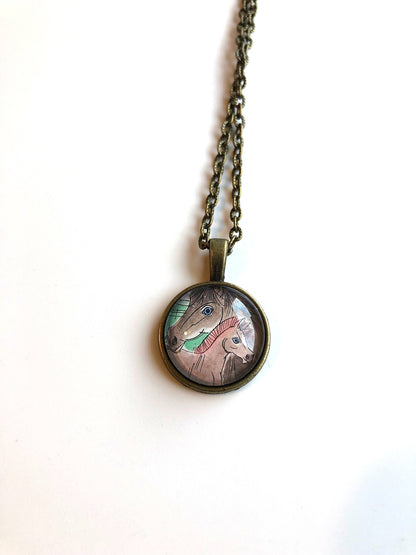 1993 Switzerland Horse Stamp - Postage Stamp Necklace