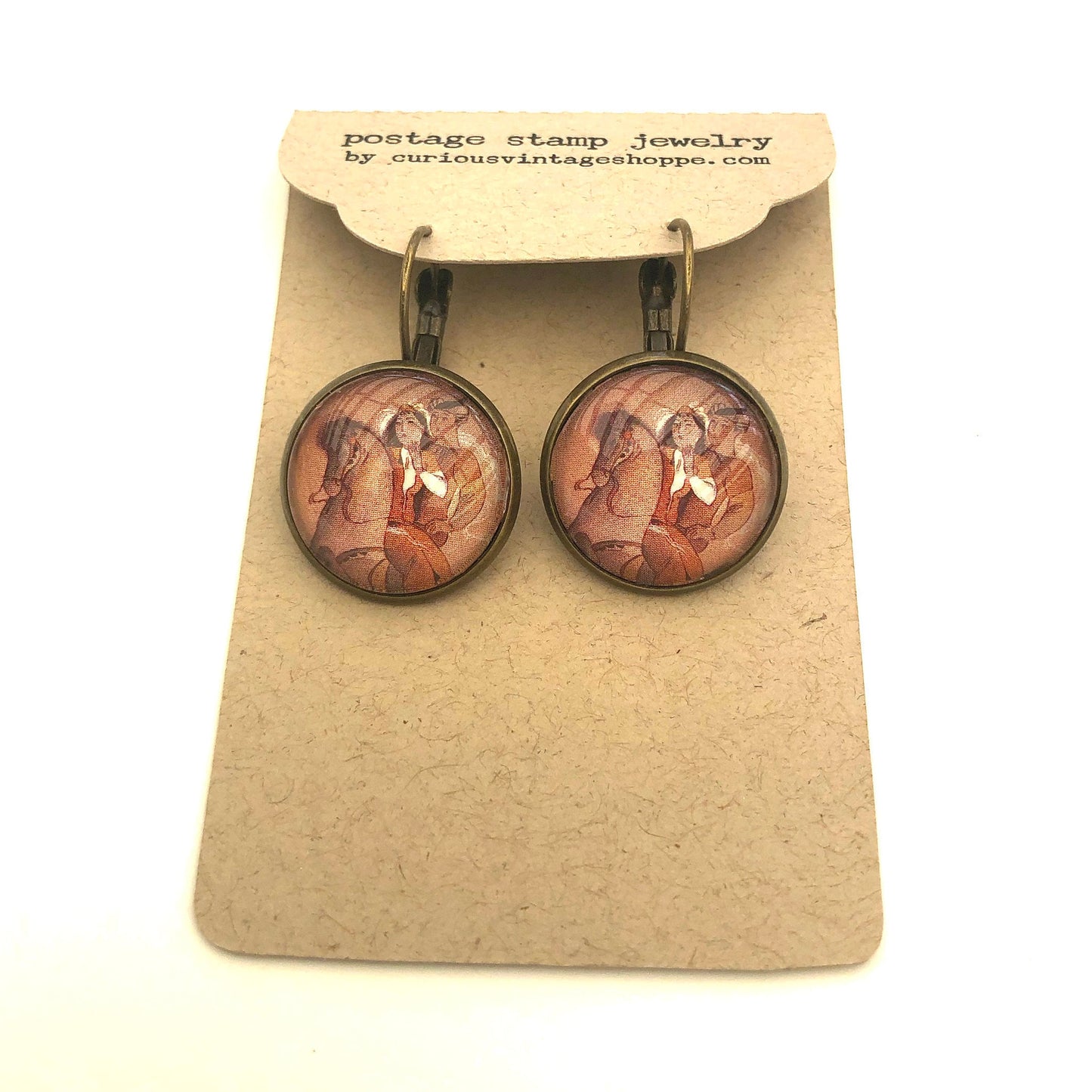 1988 USSR Alpamysh Stamp - Postage Stamp Earrings