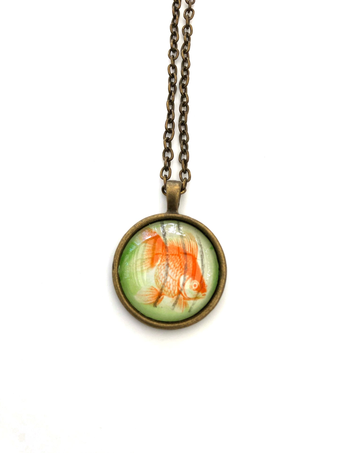 1966 Japanese Goldfish Stamp - Postage Stamp Necklace