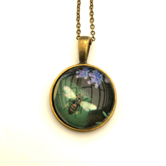 1987 Bulgaria Bee Stamp - Postage Stamp Necklace