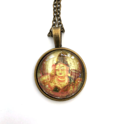 2001 Tō-ji (East Temple): six-armed Nyoirin Kannon Japanese Stamp - Postage Stamp Necklace