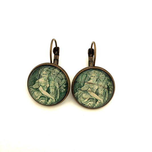 1955 USA Armed Forces Stamp - Postage Stamp Earrings
