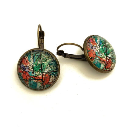 1973 Israel Stamp - Postage Stamp Earrings