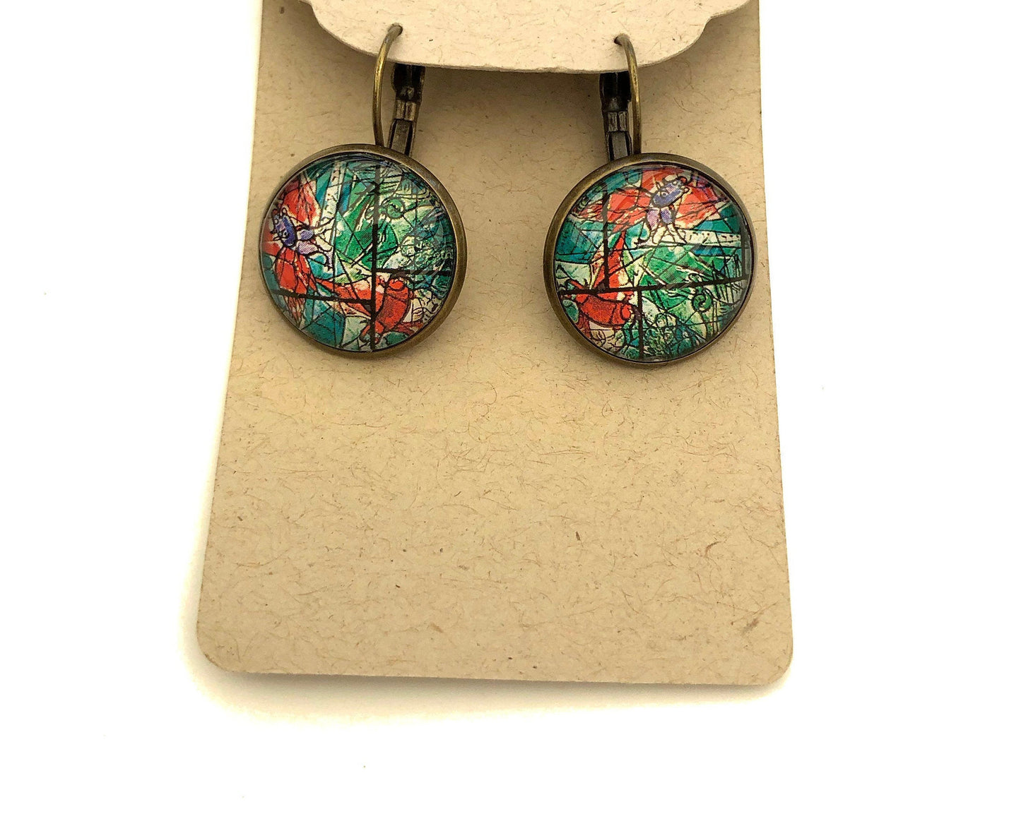 1973 Israel Stamp - Postage Stamp Earrings