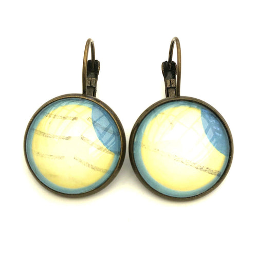 1994 Alderney Eclipse Stamp - Postage Stamp Earrings