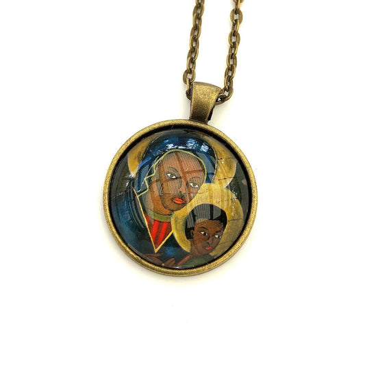 2005 United Kingdom Black Madonna Stamp - Postage Stamp Necklace