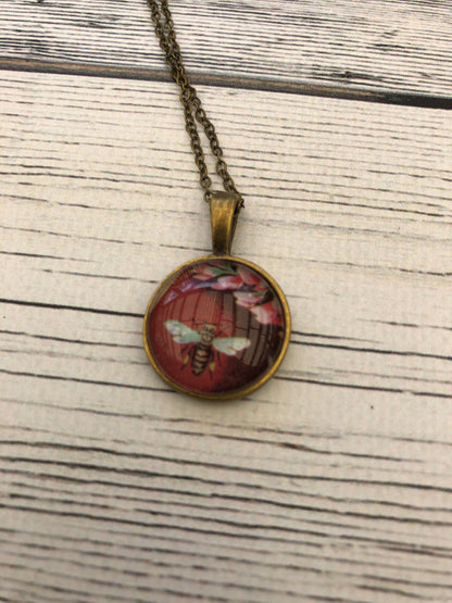 1987 Bulgaria Bee Stamp - Postage Stamp Necklace