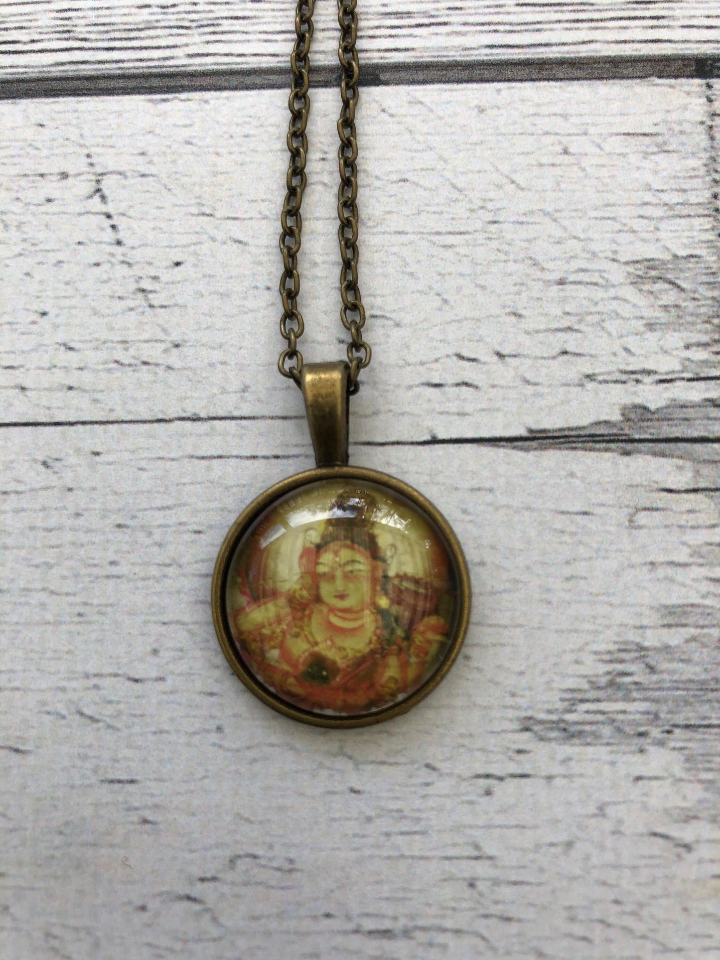 2001 Tō-ji (East Temple): six-armed Nyoirin Kannon Japanese Stamp - Postage Stamp Necklace