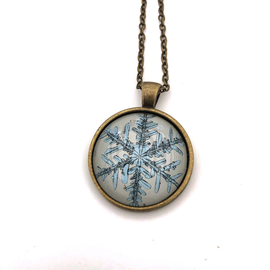 1989 United Kingdom snowflake stamp - Postage Stamp Necklace
