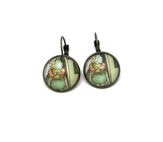 2023 Strega Nona - Tomie dePaola - USA Stamp - Postage Stamp Earrings