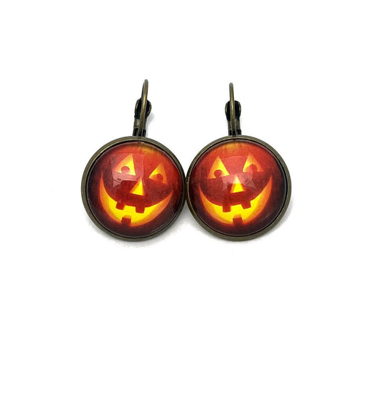 2016 Jack-o’-lantern USA Halloween Stamp - Postage Stamp Earrings