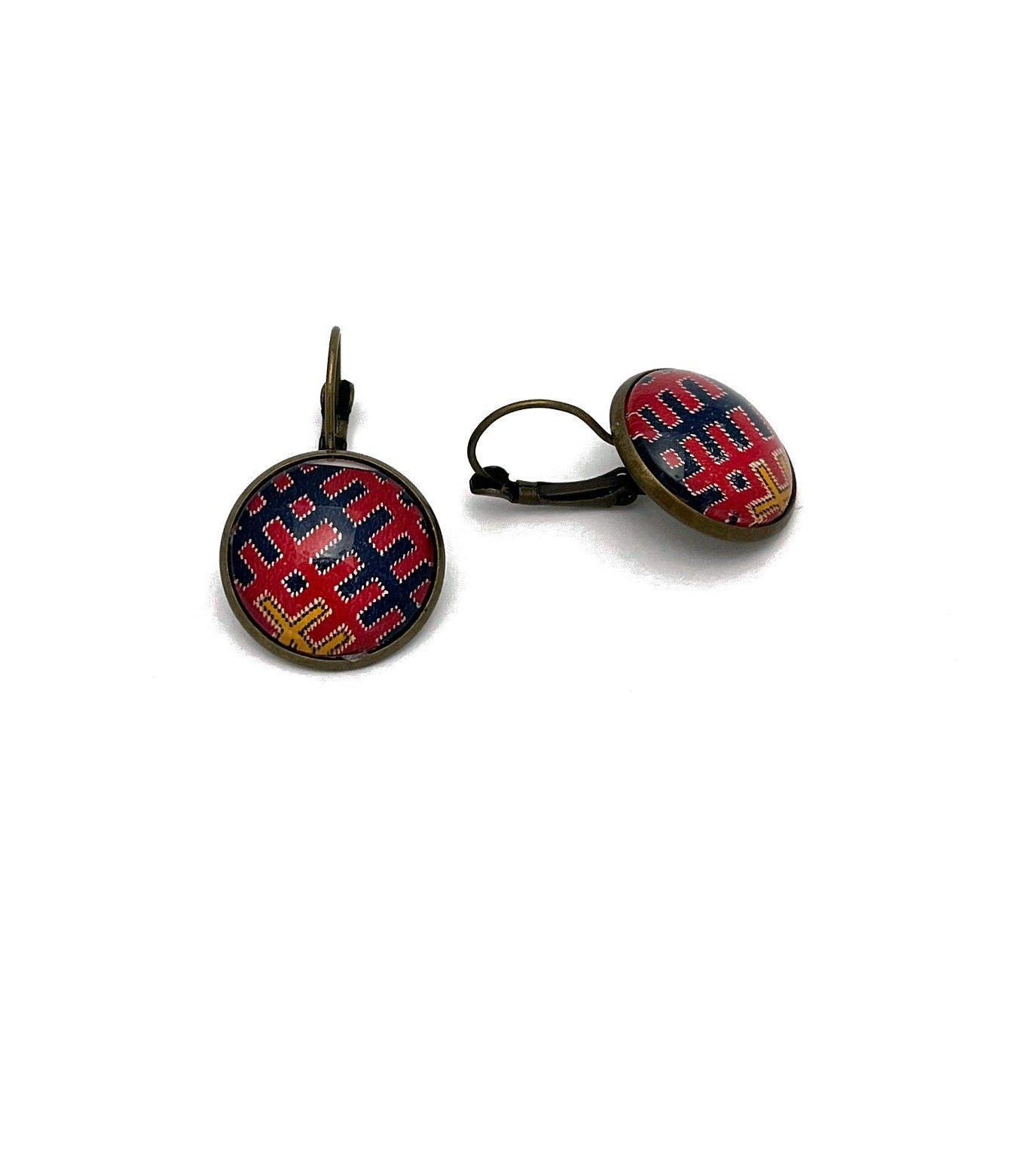 1968 Algerian Stamp - Postage Stamp Earrings