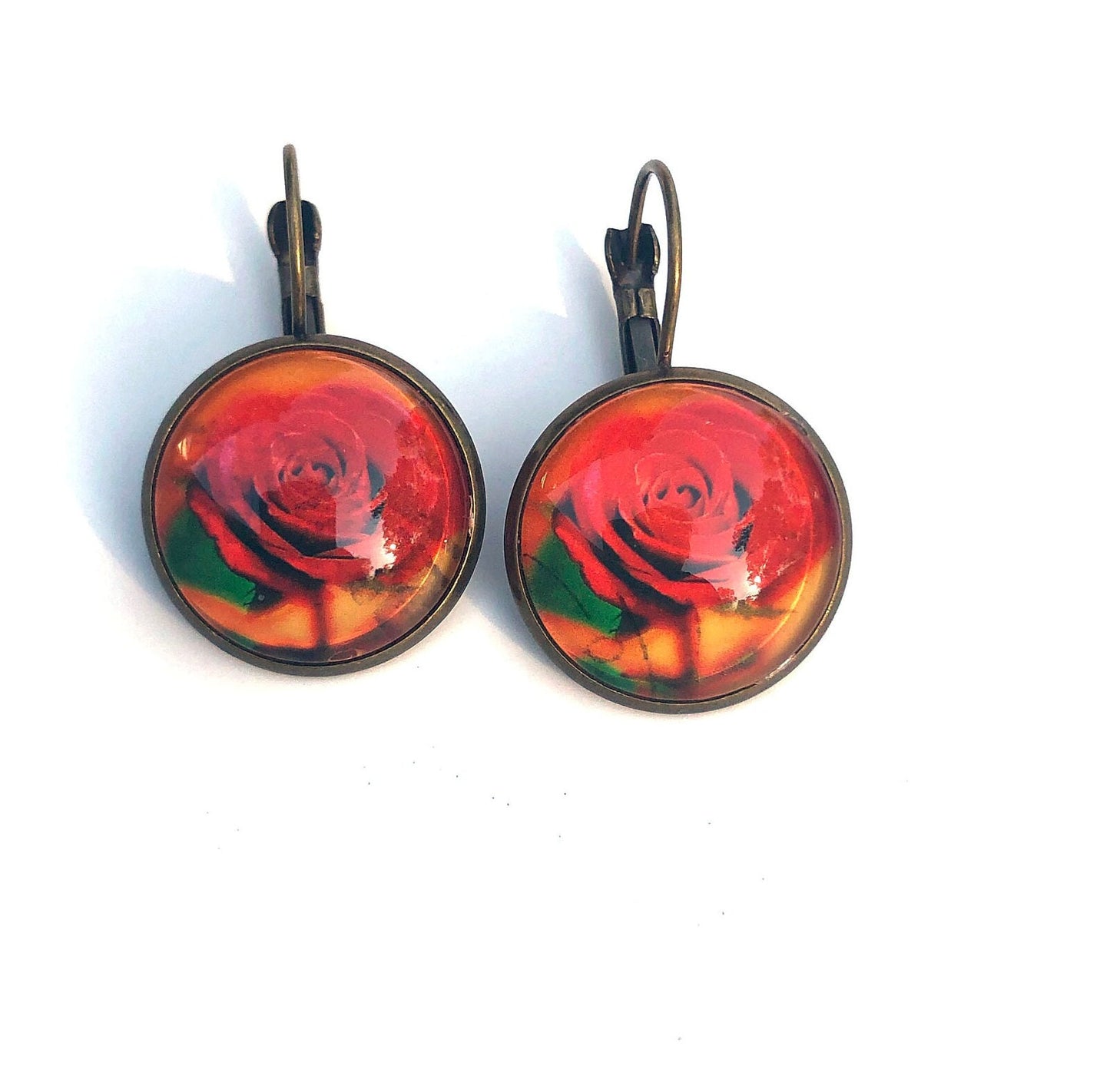 1997 Australia - Rose Stamp Earrings - Postage Stamp Earrings