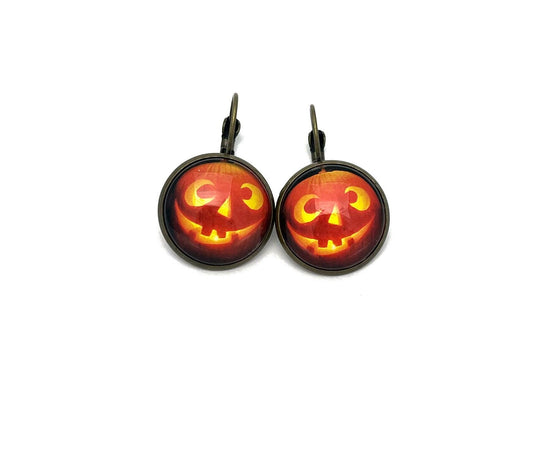 2016 Jack-o’-lantern USA Halloween Stamp - Postage Stamp Earrings