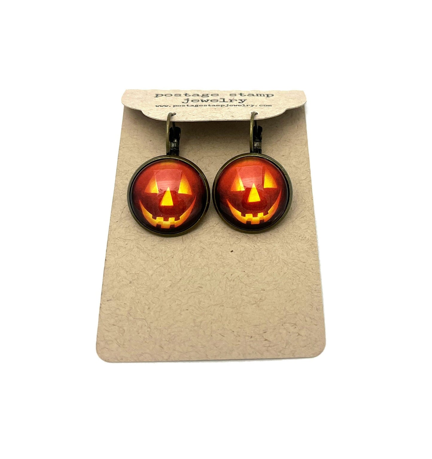 2016 Jack-o’-lantern USA Halloween Stamp - Postage Stamp Earrings